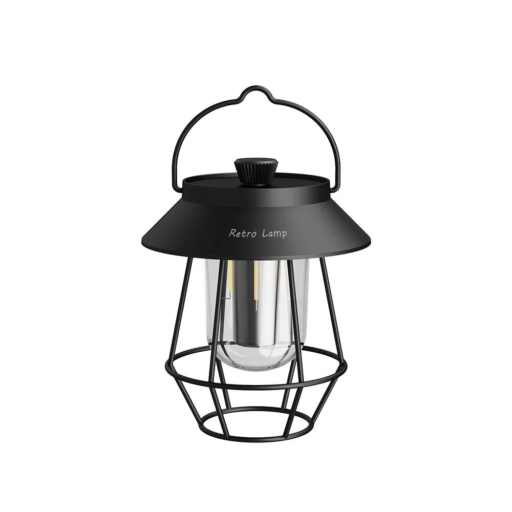 Led Camping Lantaarn in Retro Design - Draagbare Lamp voor Binnen en Buiten