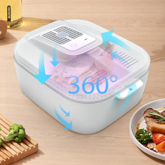 Multifunctionele Fruit- en Groentereinigingsbox - Automatische Reiniger met Afdruipmandje & Opbergdeksel