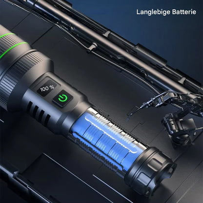 Extreem Heldere en Zoombare Led-zaklamp met Powerbankfunctie voor Buitenavonturen