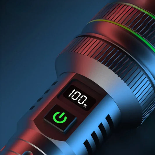 Extreem Heldere en Zoombare Led-zaklamp met Powerbankfunctie voor Buitenavonturen