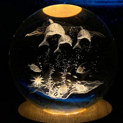Kristallen Bol met Lichtgevende Maan