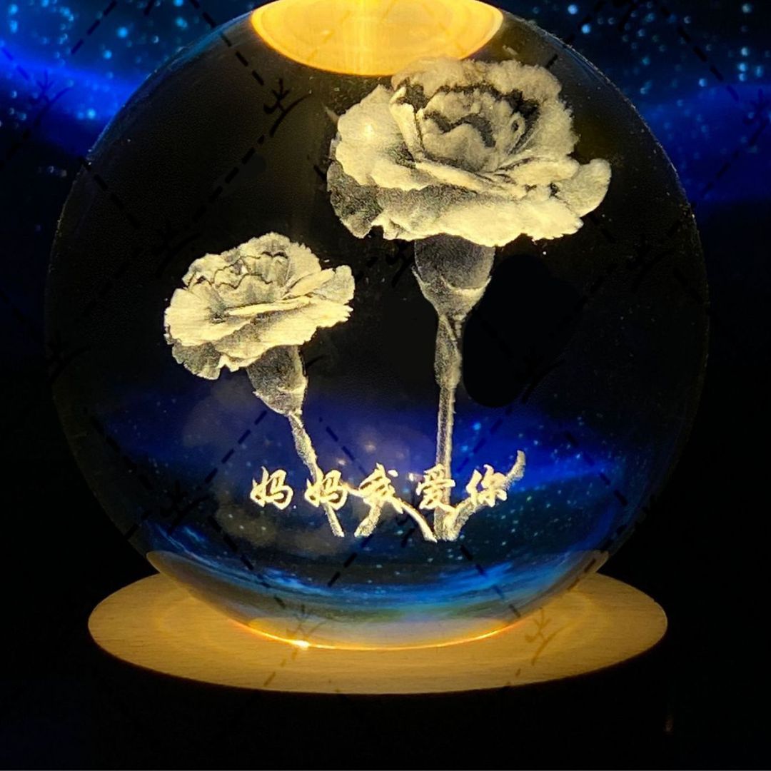 Kristallen Bol met Lichtgevende Maan
