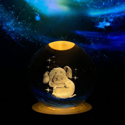 Kristallen Bol met Lichtgevende Maan