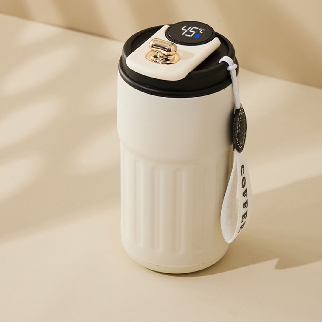Roestvrijstalen Koffiemok met Led Temperatuurweergave 450 Ml