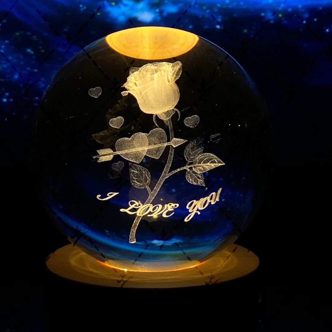 Kristallen Bol met Lichtgevende Maan