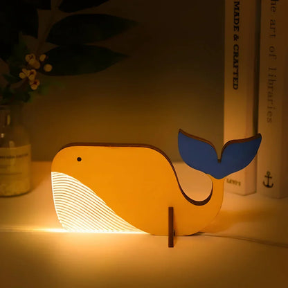 Dierfiguur Tafellamp van Hout