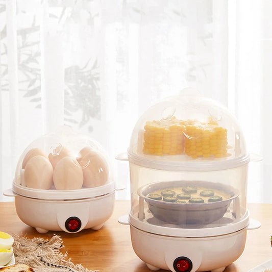 Elektrische Eierkoker & Stoomoven - Compact Multifunctioneel Apparaat voor Perfecte Eieren en Gestoomd Voedsel