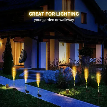 Decoratieve Rotan Tuinverlichting - Solarlamp in Grasdesign voor Buiten