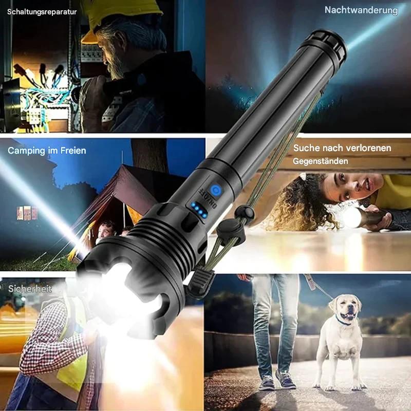 Tactische Zaklamp - Led Zaklamp met Zoom & Powerbankfunctie