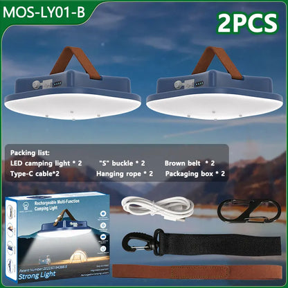80w Led Oplaadbare Campinglamp op Zonne-energie met Magneet en Zoomfunctie