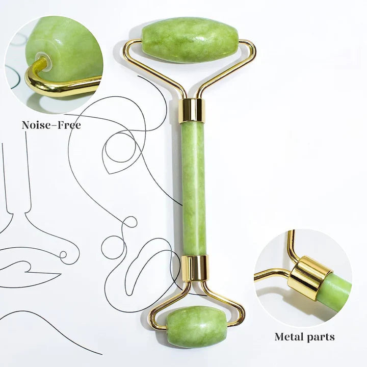 Instant Glow Gua Sha & Jade Roller Set | voor een Stralende Huid en Natuurlijke Ontspanning
