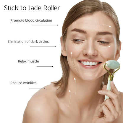 Instant Glow Gua Sha & Jade Roller Set | voor een Stralende Huid en Natuurlijke Ontspanning