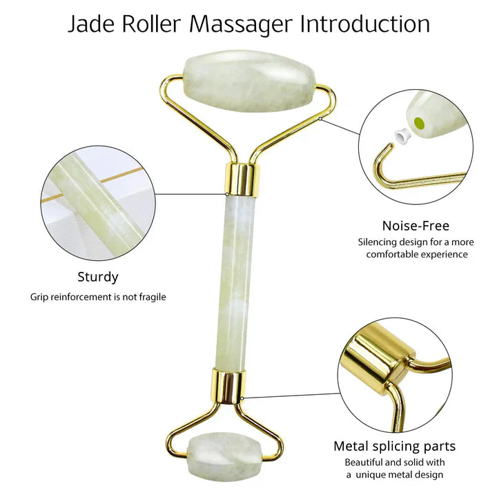 Instant Glow Gua Sha & Jade Roller Set | voor een Stralende Huid en Natuurlijke Ontspanning