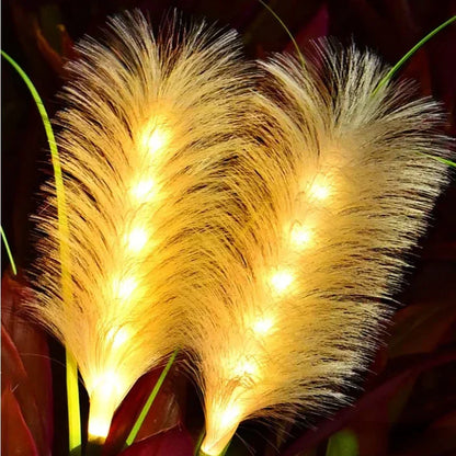 Decoratieve Rotan Tuinverlichting - Solarlamp in Grasdesign voor Buiten