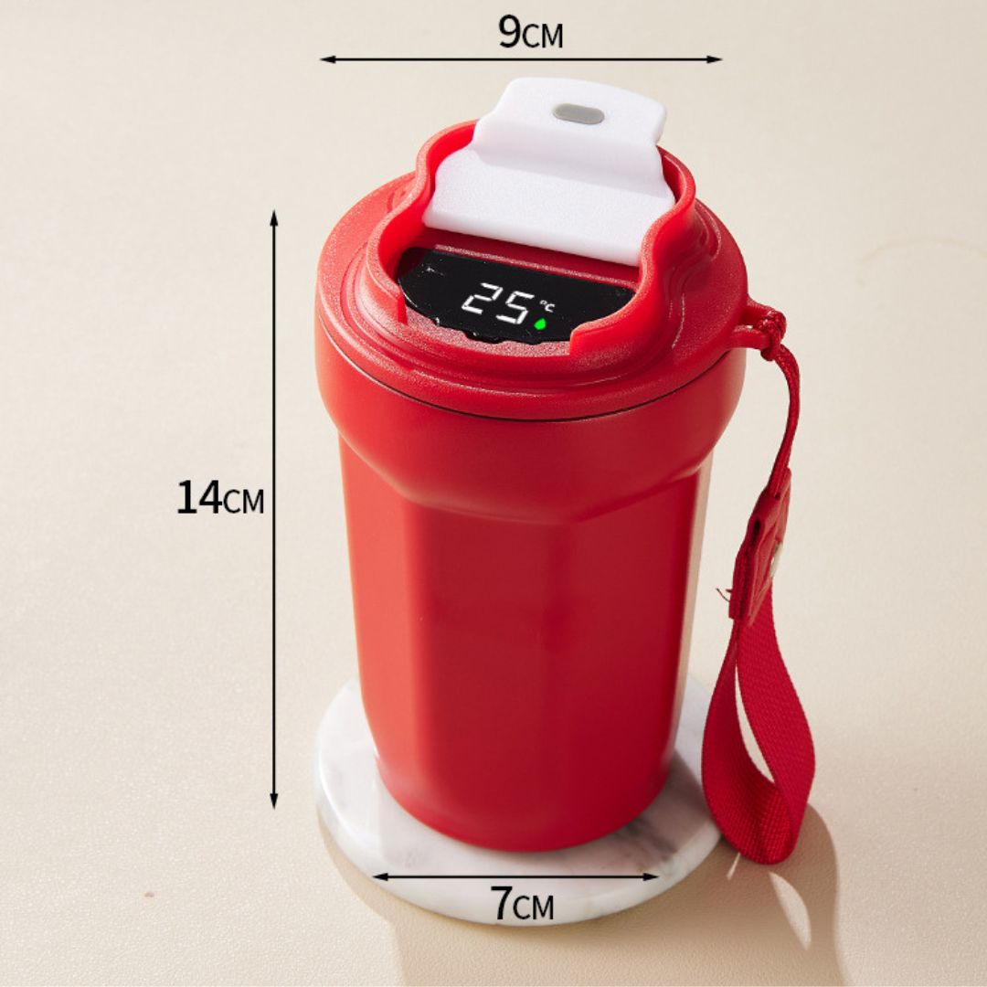 Roestvrijstalen Koffiemok met Led Temperatuurweergave 450 Ml
