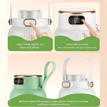 Draagbare Multifunctionele Blender met Dubbele Deksel en Usb-oplaadfunctie - voor Smoothies en het Bewaren van Voedsel
