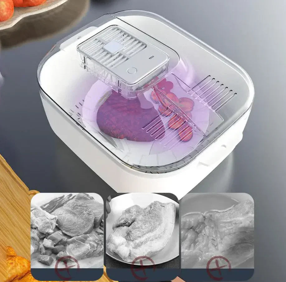 Multifunctionele Fruit- en Groentereinigingsbox - Automatische Reiniger met Afdruipmandje & Opbergdeksel