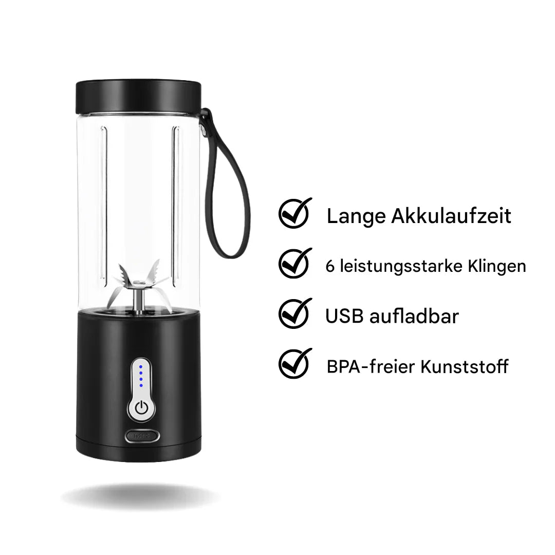 Draagbare Smoothiemaker met 6 Krachtige Bladen - Compacte Blender voor Onderweg