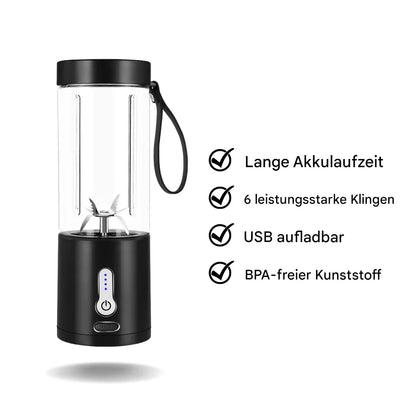 Draagbare Smoothiemaker met 6 Krachtige Bladen - Compacte Blender voor Onderweg
