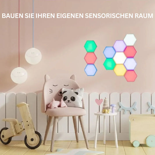 Interactieve Zeshoekige Led-panelen met Rgb-kleurregeling en Muzieksynchronisatie