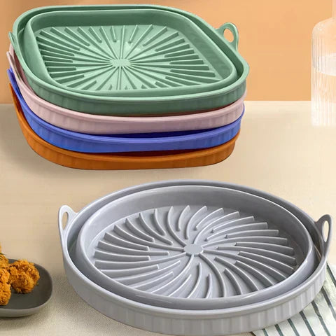 Warmtebestendige Siliconen Inzet voor Heteluchtfriteuses met Antiaanbaklaag