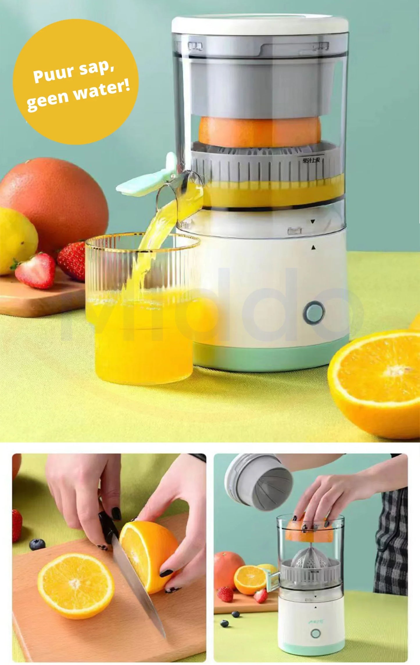 Elektrische Citruspers met Sapcentrifuge - voor Vers Sap in Seconden