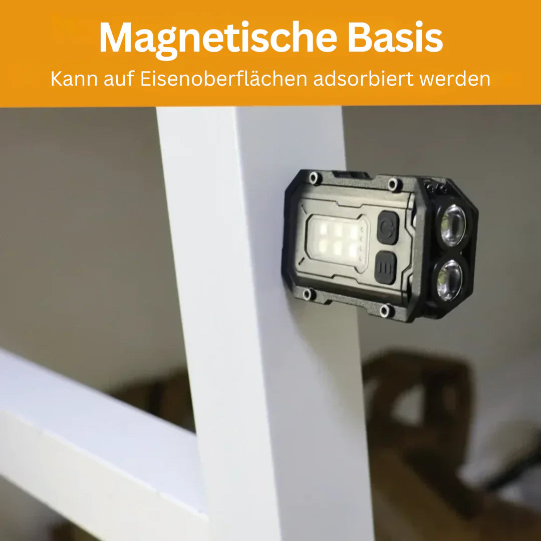 Magnetische Led-zaklamp met Draaghouder - Handsfree Werklamp voor Buiten en Reparaties