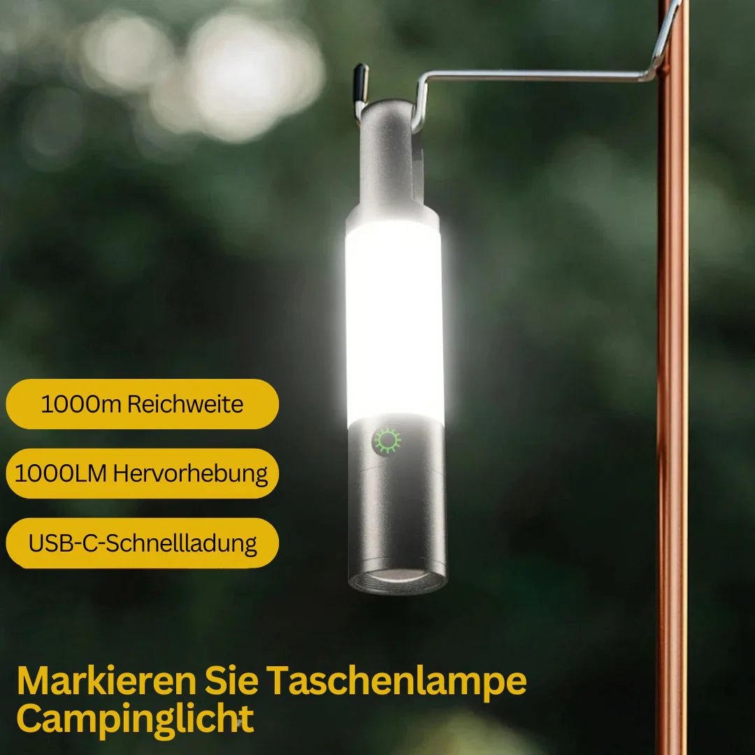 Led Zaklamp met Meerkleurenfilters - Oplaadbare Usb-c Zaklamp met Kampeer- en Noodlichtfunctie