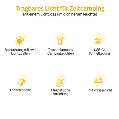 Led Zaklamp met Meerkleurenfilters - Oplaadbare Usb-c Zaklamp met Kampeer- en Noodlichtfunctie