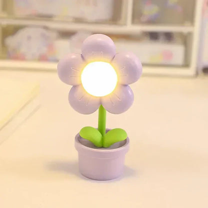 Leuke Bloem Nachtlamp voor Kinderen - Led Tafellamp in Bloemmotief voor de Kinderkamer