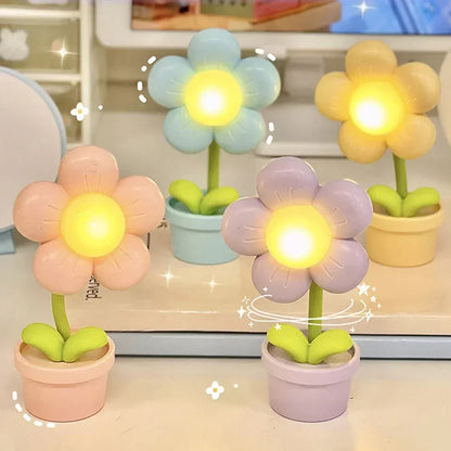 Leuke Bloem Nachtlamp voor Kinderen - Led Tafellamp in Bloemmotief voor de Kinderkamer