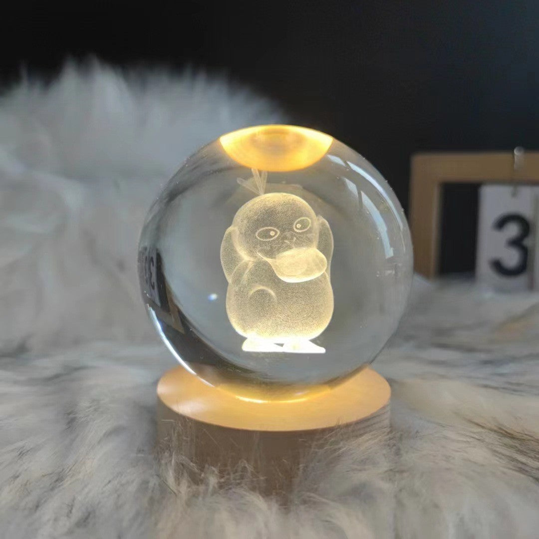 Kristallen Bol met Lichtgevende Maan