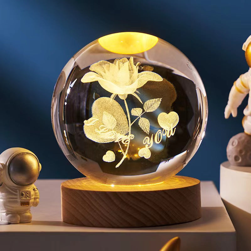 Kristallen Bol met Lichtgevende Maan