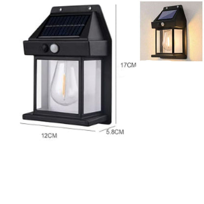 Elegante Outdoor Solar Wandleuchte