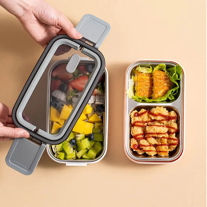 2-laags Roestvrijstalen Bento Lunchbox met Deksel