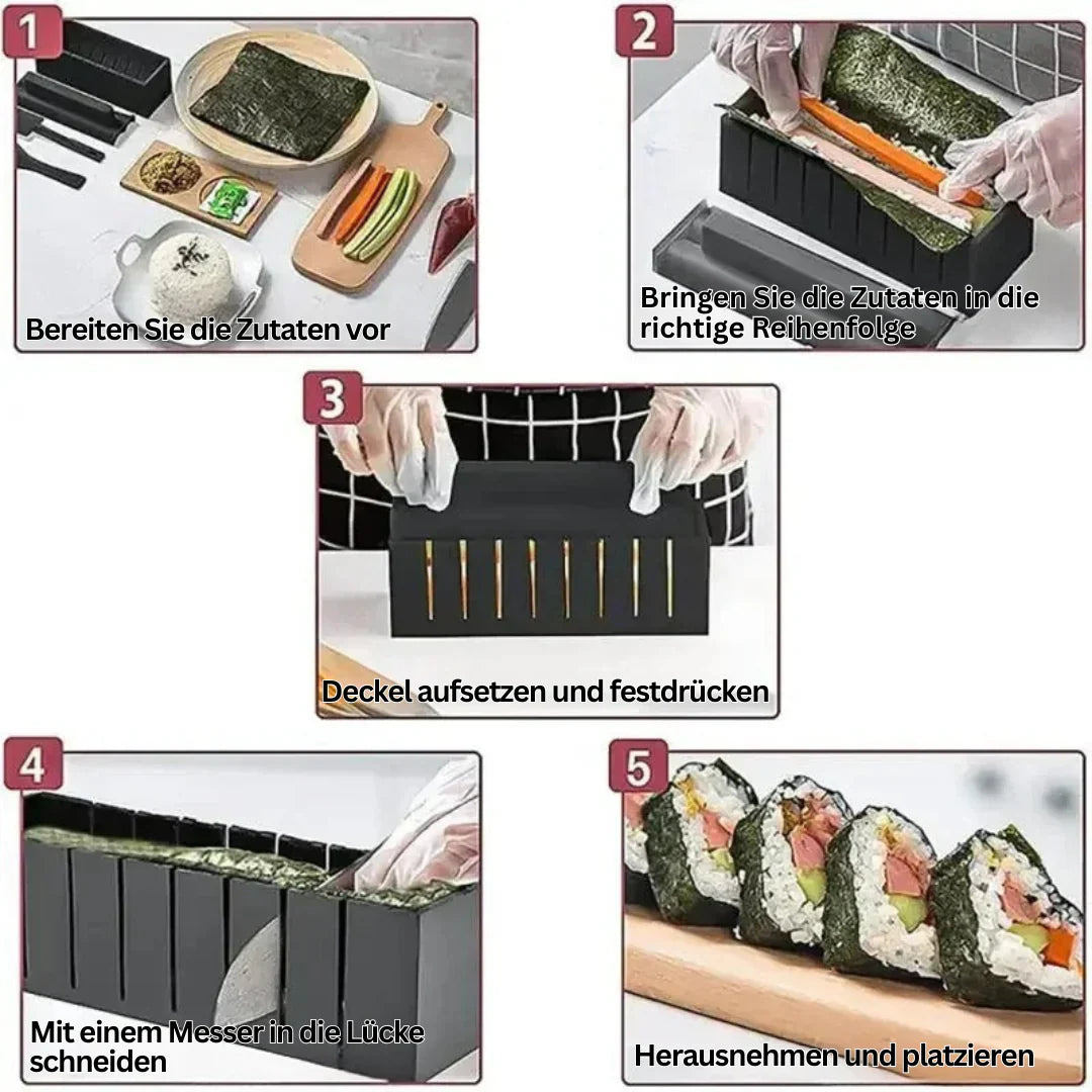 Sushi Rol- en Snijset - Praktische Sushiset met Sjablonen en Accessoires