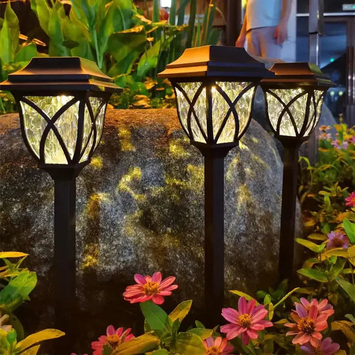 Solar Tuinverlichting met Natuurlijke Charme - Elegante Lampen voor Buiten