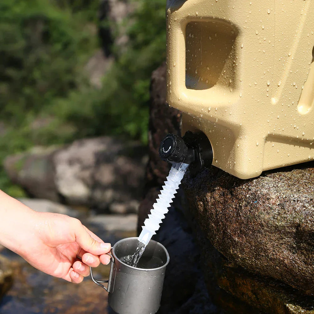 Draagbaar 12 Liter Waterreservoir met Aftapkraan - Robuuste Jerrycan voor Buiten en op de Camping