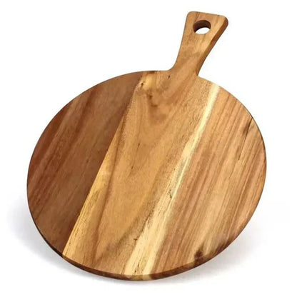 Pizzaschil en Serveerplank van Acaciahout met Handvat