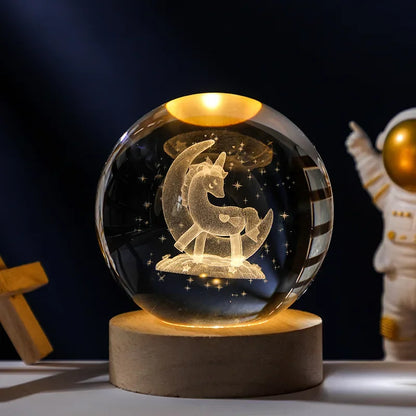 Kristallen Bol met Lichtgevende Maan