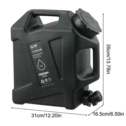 Draagbaar 12 Liter Waterreservoir met Aftapkraan - Robuuste Jerrycan voor Buiten en op de Camping