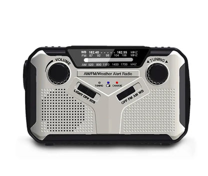 Noodradio met Zwengel & Zonne-energie - Draagbare Dynamoradio met Powerbank & Led Zaklamp