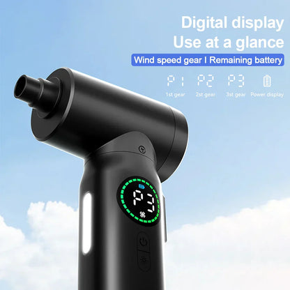 2-in-1 Draagbare Stofzuiger en Blazer met Perslucht en Led-lampje ( 7500mah )