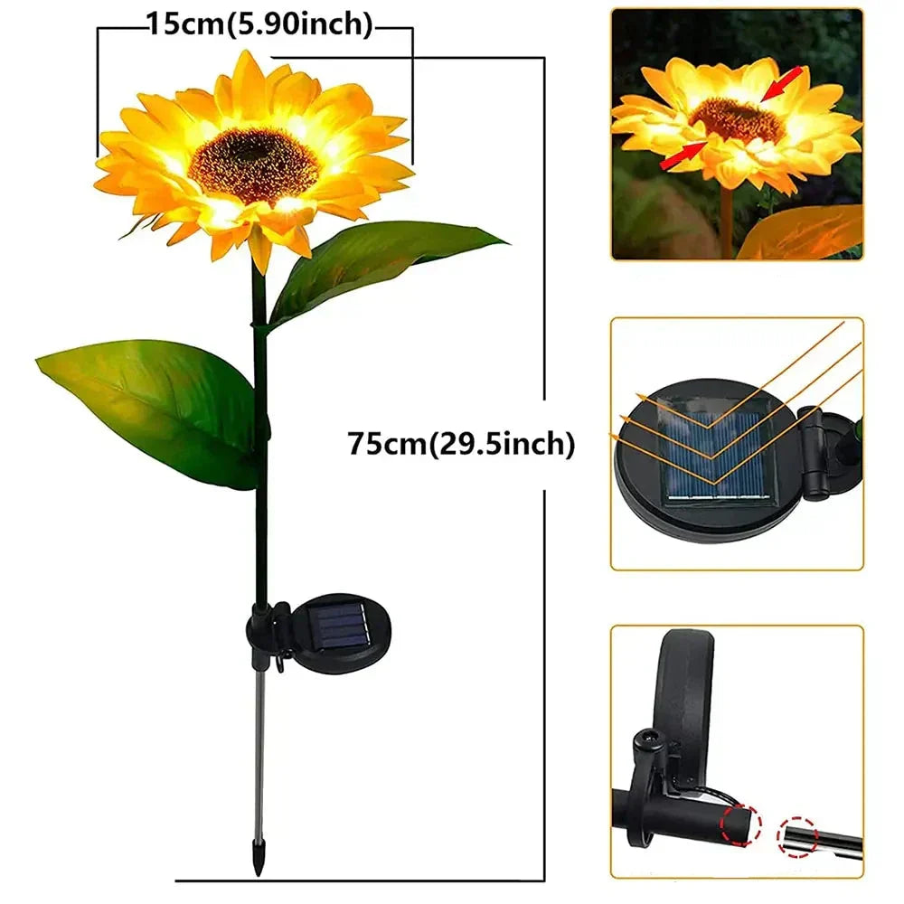 Waterbestendige Zonnebloemlamp voor Tuin & Terras