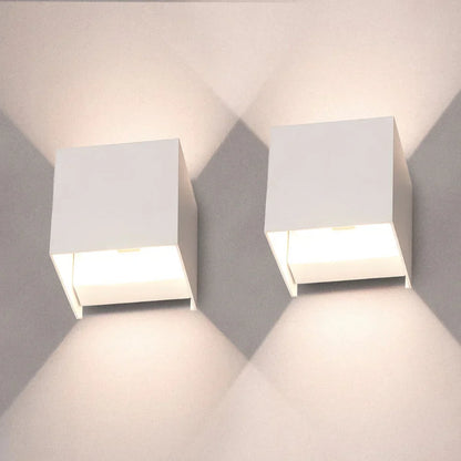 Moderne Led Wandlamp in Kubusvorm