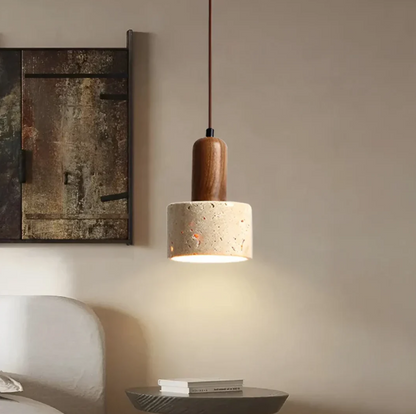 Japanse Wabi-sabi Plafondlamp in een Minimalistisch Ontwerp - voor een Elegante Sfeer