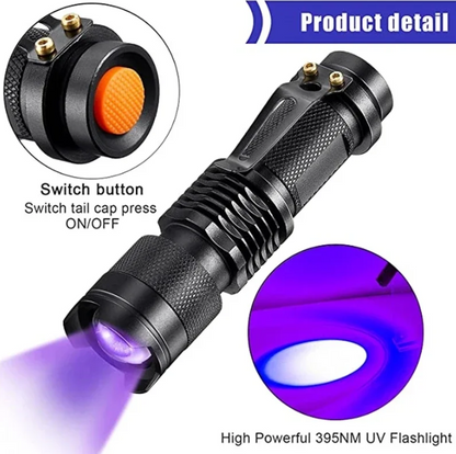 Uv Led Zaklamp - Ultraviolet Licht voor het Opsporen van Vlekken en Urine van Huisdieren