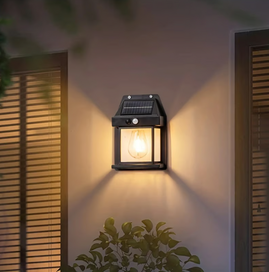 Elegante Outdoor Solar Wandleuchte