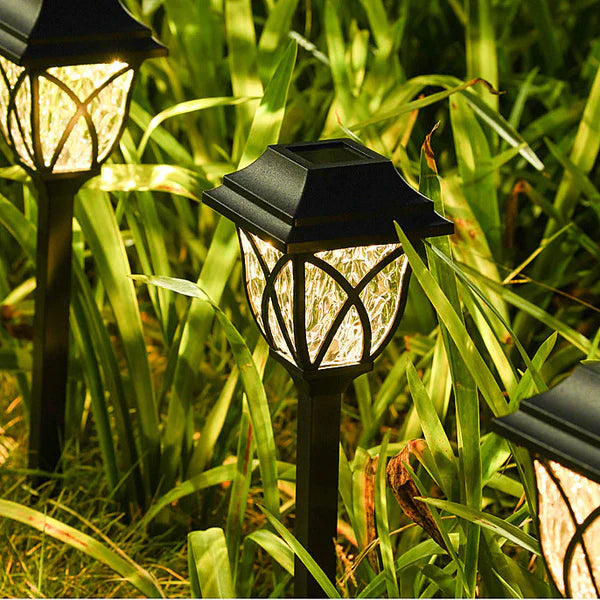 Solar Tuinverlichting met Natuurlijke Charme - Elegante Lampen voor Buiten