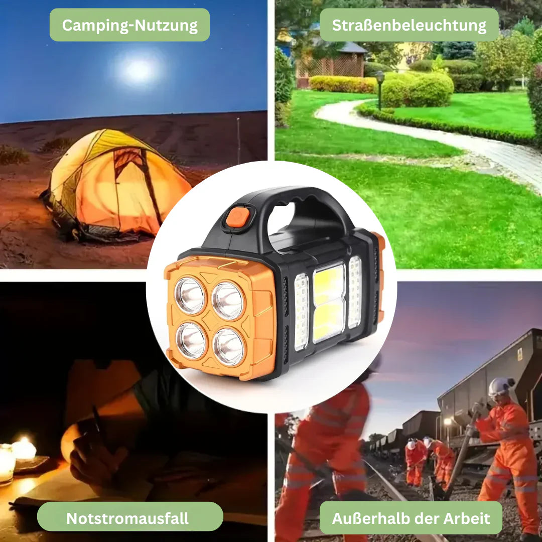 3-in-1 Zaklamp voor Noodgevallen met Usb-oplader en Handvat